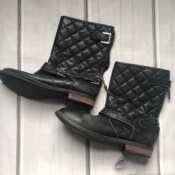 Steven By Steve Madden Shoes - Steven Steve Madden leather quilted boots size 9